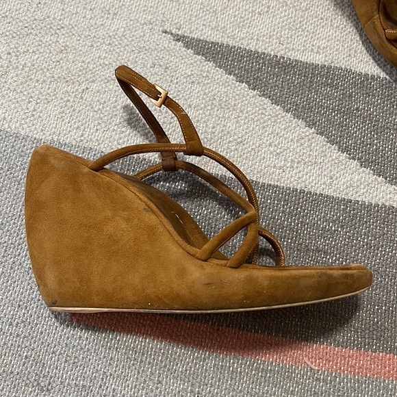 Vintage Prada Suede Wedge Sandals 38 - Picture 2 of 8